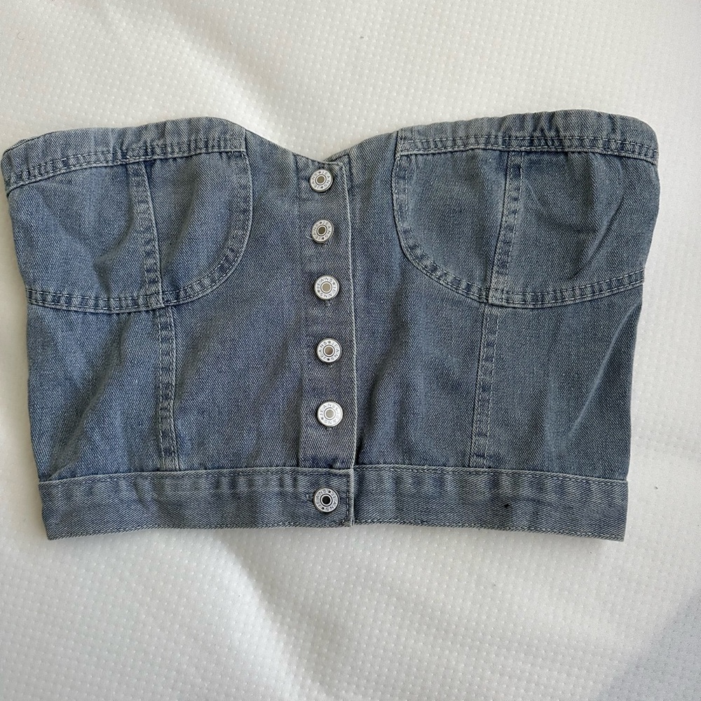 Denim corset